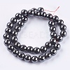 Non-Magnetic Synthetic Hematite Beads Strands G-H1624-10mm-3-2