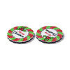 Christmas Style Printed Acrylic Cabochons MACR-O045-01C-3