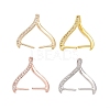 Rack Plating Brass Micro Pave Cubic Zirconia Ice Pick Pinch Bails KK-B056-01-1
