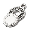 Sun 304 Stainless Steel Pendant Cabochon Setting STAS-P454-12P-2