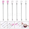 Unicraftale 6Pcs 3 Colors Stainless Steel Sealing Wax Mixing Stirrers STAS-UN0040-05-5