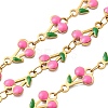 Ion Plating(IP) 304 Stainless Steel Enamel Cherry Link Chains CHS-Z003-01G-07-1