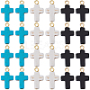 60Pcs 3 Colors Dyed Synthetic Turquoise Pendants FIND-BM0001-60B-1