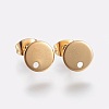 Ion Plating(IP) 304 Stainless Steel Stud Earring Findings X-STAS-K184-01-02G-1