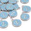Platinum Plated Alloy Enamel Charms ENAM-S118-04Z-P-4