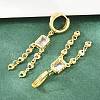 Brass Micro Pave Cubic Zirconia Chandelier Earrings KK-CBA8324-15G-3