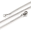 Non-Tarnish 304 Stainless Steel Curb Chain Necklaces NJEW-L162-01B-P-3