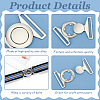 6Sets Zinc Alloy Side Release Buckles FIND-BC0013-98B-4