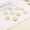 Number Pendant Necklace & Open Cuff Ring JX202A-4