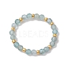 Natural Apatite Beaded Stretch Rings for Women RJEW-JR00868-03-2