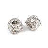 Brass Micro Pave Clear Cubic Zirconia Beads KK-CBA78C7-06P-2