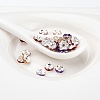 Brass Acrylic Rhinestone Spacer Beads X-RSB6mm-3