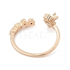 Brass Micro Pave Colourful Cubic Zirconia Open Cuff Rings for Women LS-RJEW-Z073-01G-02-3