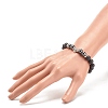 Natural Lava Rock & Synthetic Hematite Stretch Bracelet with Alloy Tube Beaded BJEW-JB08319-02-3