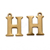 304 Stainless Steel Alphabet Charms STAS-H122-H-AB-1