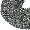 Natural Snowflake Obsidian Beads Strands G-K389-B65-01-3