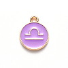 Alloy Enamel Pendants X-ENAM-S124-01A-01K-2