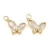 Brass Micro Pave Cubic Zirconia Pendants CU-CBA908F-05G-02-1
