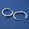 201 Stainless Steel Huggie Hoop Earrings Findings STAS-A167-01P-S-2