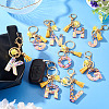 Alloy Resin Polygon Keychains KEYC-TADJ0002-03G-O-4