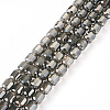 2 Strands Transparent Electroplate Glass Beads Strand GLAA-TA0002-62-3