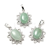 Natural Green Aventurine Pendants G-B033-03P-23-1