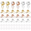   24Pcs 3 Color Brass Micro Pave Cubic Zirconia Clip-on Earrings Finding KK-PH0001-94-1