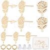 CREATCABIN 30Pcs Brass Stud Earring Findings KK-CN0002-07-1