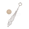 304 Stainless Steel Macrame Pouch Empty Stone Holder Pendant Decorations SA-CJCA03-02-2