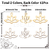24Pcs 2 Colors 201 Stainless Steel Pendants STAS-SC0005-73-2