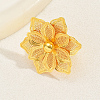 Iron Hollow Flower Cuff Rings NM9371-3