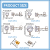 925 Sterling Silver Micro Pave Cubic Zirconia Stud Earring Findings STER-AR0001-28-2