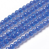 Natural Blue Agate Beads Strands G-F596-12C-4mm-1