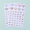 Heart Pattern Decorative Labels Stickers DIY-L030-08G-1