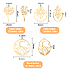12Pcs 6 Style 201 Stainless Steel Pendants STAS-DC0014-35-2