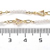 Handmade Triangle Brass Link Chains KK-F871-52G-2
