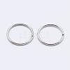 Anti-Tarnish Rhodium Plated 925 Sterling Silver Open Jump Rings STER-F036-02P-0.8x6mm-2