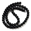 Natural Obsidian Bead Strands G-R173-6mm-02-4