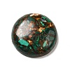 Assembled Synthetic Bronzite and Malachite Cabochons G-I339-08C-2