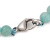 Natural Amazonite Round Beads Bracelets & Necklaces Sets SJEW-L132-19-3