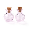 Round Glass Cork Bottles Ornament GLAA-D002-03F-1