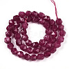 Dyed Natural White Jade Beads Strands G-T139-8mm-46P-3