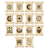 14Pcs 14 Style Plywood Thread Winding Boards WOOD-WH0060-06-1