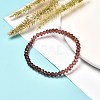 Faceted Glass Rondelle Beads Stretch Bracelet for Kid BJEW-JB06807-09-2