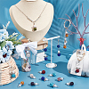 4 Sets Angle Shape Polymer Clay Rhinestone Pendants FIND-PH0009-14B-4