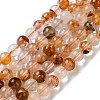 Natural Yellow Hematoid Quartz/Golden Healer Quartz Beads Strands G-C268-B01-01-2