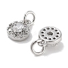 Brass Micro Pave Cubic Zirconia Charms KK-C051-12P-02-2