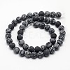 Natural Snowflake Obsidian Beads Strands G-D674-10mm-2
