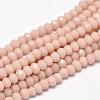 Faceted Rondelle Glass Beads Strands X-GLAA-I033-4mm-23-1