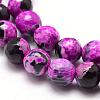 Natural Fire Crackle Agate Bead Strands G-K166-06F-8mm-07-3